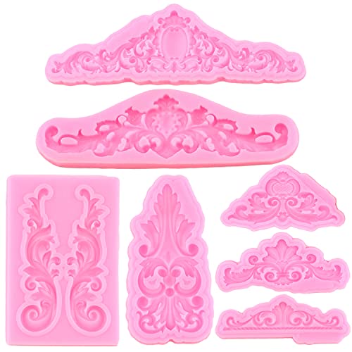 Mujiang Baroque Style Curlicues Scroll Lace...