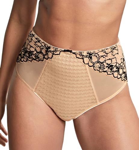 Panache Women's Envy Deep Brief, Sand/Black, 16