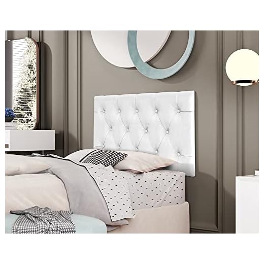 Cabeceira Capitone Ibiza Cama Solteiro Branca