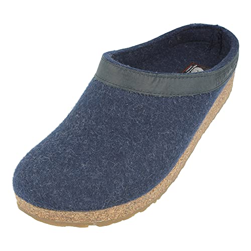 HAFLINGER GZL Colorful Grizzly Felt Clogs Color: denim, Size: 44