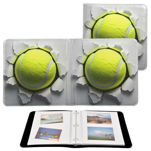 Álbum de fotos autoadhesivo de cuero sintético verde, para fotos 4x6, 5x7 y 6x8 pulgadas, con anillas de 3 anillos, para álbumes DIY de bodas, bebés y recuerdos familiares miniatura 2
