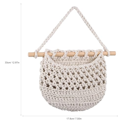 Paniers suspendus faits main en coton macramé à franges qualitatif - 3