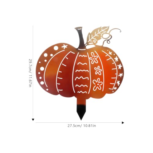 Estaca de jardín de calabaza de hierro naranja jojofuny ornamental de alta durabilidad 8