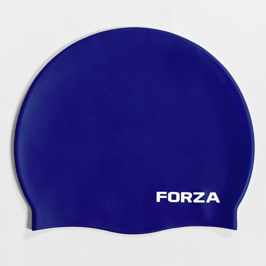 FORZA Kids' Swimming Caps | Premium Silicone Swim Hats for Children Ages 3-13 | Comfortable, Durable, & Splash-Proof | Available in 5 Multiple Pack Sizes