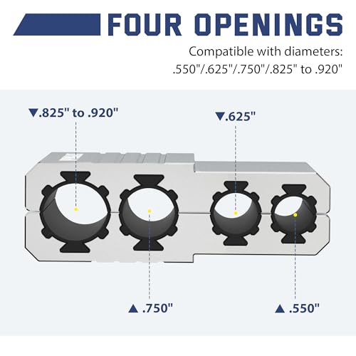 Image of Universal Barrel Vise Clamp with Magnetic Assembly, Aircraft-Grade Aluminum, Fits .550-.920 inch Barrels, Anti-Marring Rubber Lining