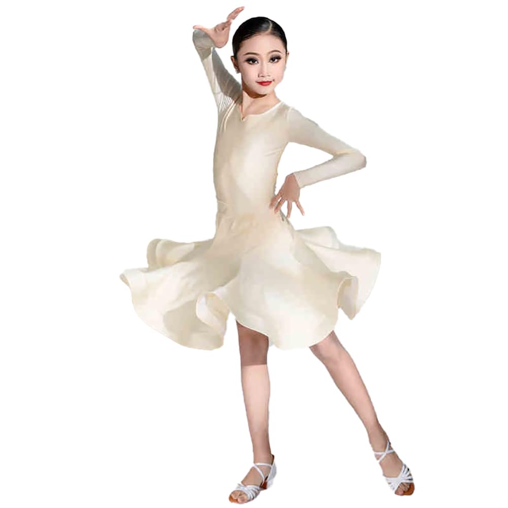 Robe de danse latine et salsa extensible vêtement d'entraînement fluide pour filles