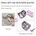 BOYATU Travel Makeup Bag Organizer: 3 Pcs Set Large Capacity Cosmetic Bags Holds 10–20 100ml Full-Size Bottles - 180°Open-Flat Make up Case 3-sec touch-up - Toiletry Bag Gift women (01-F-Purple)
