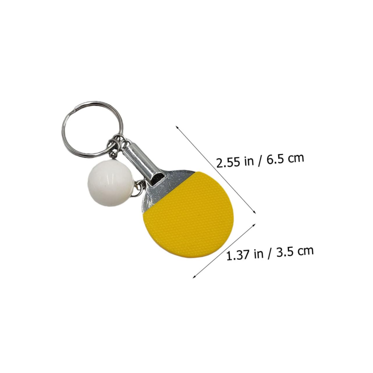 NOLITOY 7Pcs Creative Table Tennis Racket Keychain Durable Key Rings Hanging Decor Sports Themed Bag Pendants for Unique and Accessories