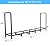 Tikimilor 6.7ft Firewood Rack Holder, Adjustable Heavy Duty Fire Log Stacker Stand for Fireplace, Outdoor Indoor Metal Wood Pile Storage Organizer, Patio Logs Stand tool, Black