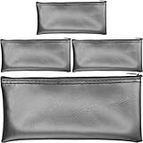 NUOBESTY マイク収納袋 マイクオーガナイザーバッグ ポータブルマイクポーチ マイク収納ケース アウトドアアクセサリー レザーマイクキャリア 小さなマイクバッグ 4個入