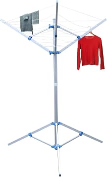 Rotary Clothesline Dryer Laundry Rack Folding Clothes Drying Umbrella 60" 3 Arms,Rotary Outdoor Umbrella Drying Rack