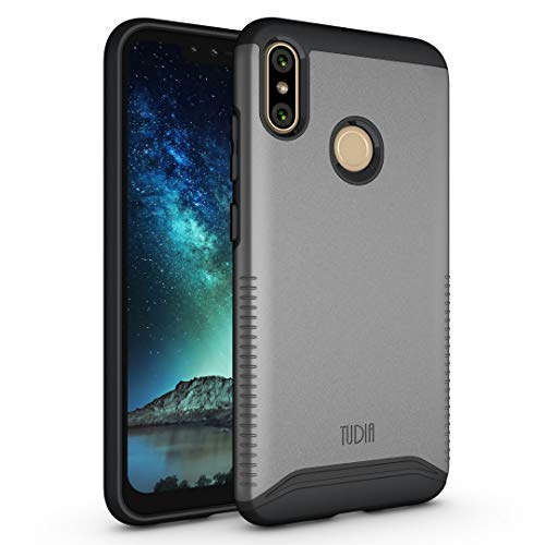 TUDIA BLU VIVO XI + Hülle, Slim-Fit [Merge] Extreme Schutz/Robustes Aber Schlankes Dual Layer Hülle für BLU VIVO XI + (Metallic Slate)