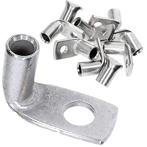 Cosse tubulaire 10 mm² M6 Kalitec coudée 90° de fabrication allemande