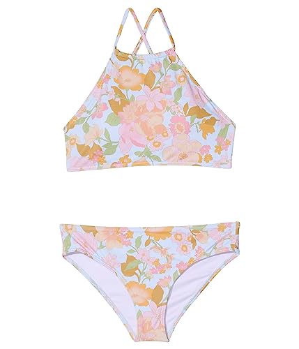 Image of Billabong Girls' Blown Away High Neck Two-piece Swim Set (Little Kids /Big Kids)