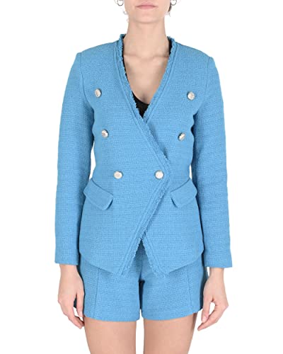 19V69 ITALIA Damen Miura Cream Tess Jacke Chanel Uni Lässiger Blazer,...