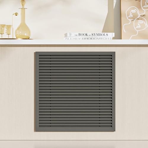 JINGSHIQIAOPL Cubierta de Radiador de Aluminio, Rejillas de Ventilación Metálicas para Pared, Cubre Radiador Pasillo para El Flujo de Aire, Ideal para Sala de Estar y Dormitorio(Gray,60x60cm/24x24in)