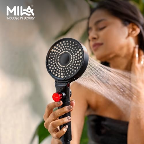Image of Mila Flowflex 3-Function Hand Shower with Filter | Rain, Massage & High Pressure Modes | Ergonomic Design with Double Sided Water Outlet | Includes Hose (1.5m) , Bracket & Installation Kit (90*120mm)