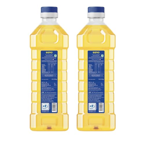 Image of Sano Canola Oil - Cooking Oil for Daily Use | Recommended by Experts for All Types of Cuisines | 1+1 Litre Bottle (Pack of 2)