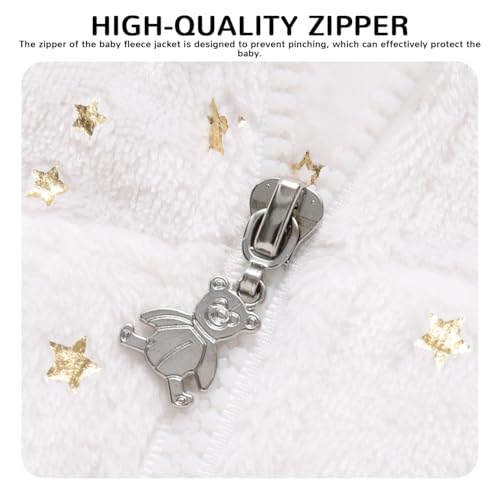 Image of Baby Girl Winter Fleece Coat Toddler Boy Jacket Infant With Hood Warm Outerwear