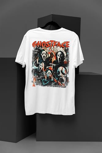 Vintage 90s Scream Mask Shirt – Scary Face Graphic T-Shirt, Hoodie & Sweatshirt | Classic Horror Movie Tee, Halloween Tee, Retro Slasher Gift for Men & Women4