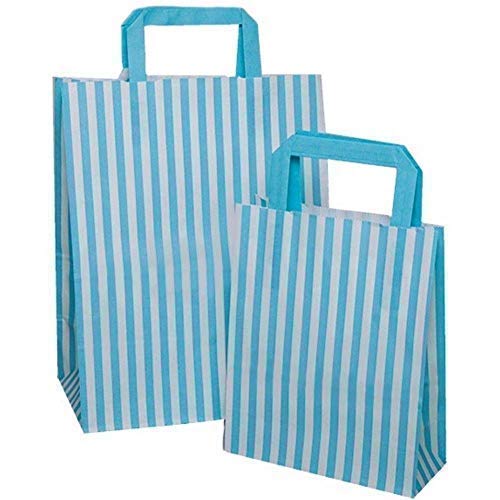 We Can Source It Ltd - Pink Candy Stripe Paper Carrier Bag - View #8