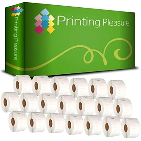 Printing Pleasure 20 x 99012 Compatible Address Labels Rolls for LabelWriter & Seiko Label Printers | 36mm x 89mm | 260 Labels per Roll Cover
