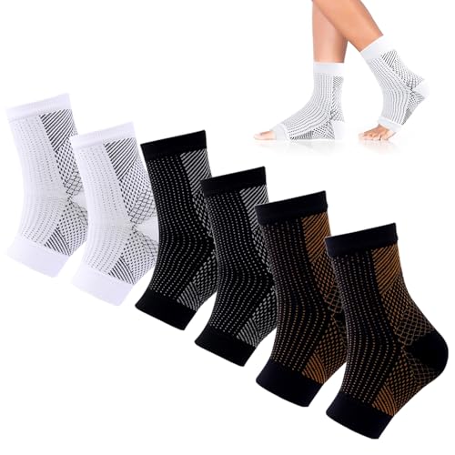 Peysaitr 3 Paar Knöchelstütze Orthopädische Kompressionssocken, Orthopädische Kompressionssocken Für Herren Und Damen, Herren Bandage Achillessehne Kompressionsstrümpfe (3 Farbe)