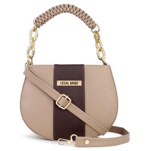 LEGAL BRIBE Knitted Handle Sling Bag (Khaki)