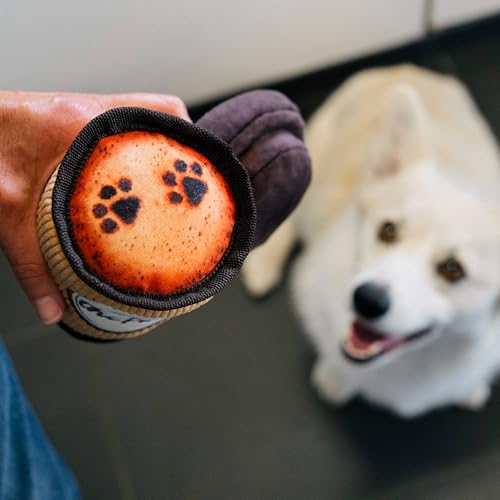 P.L.A.Y. Niedliches Plüsch-Hundespielzeug – Café, Lebensmittel, langlebig, Quietschspielzeug, ideal für Welpen und kleine, mittelgroße und große Hunderassen – maschinenwaschbar, recycelte Materialien
