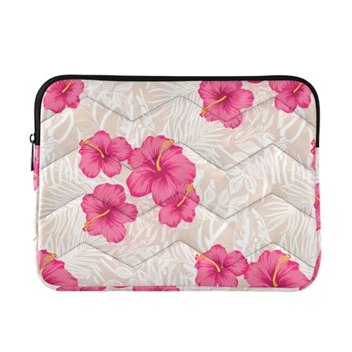 Funda para laptop Hibiscus de 13-14 pulgadas, resistente y ligera miniatura 1