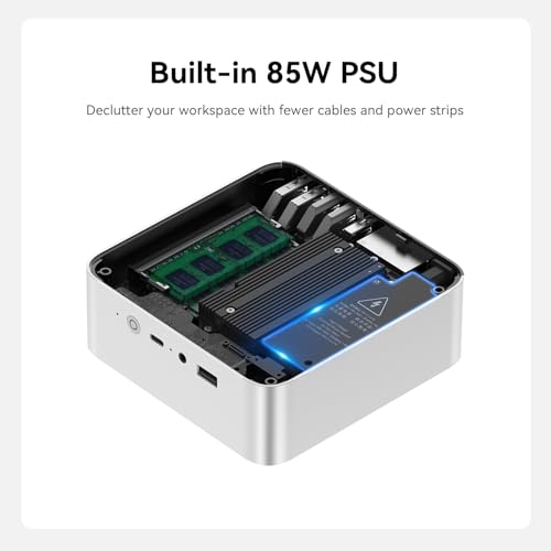 Image of Beelink Mini PC, EQi13 Pro Mini Computers Intel i5 13500H(Up to 4.7GHz) 12C /16T, Micro PC 32GB DDR4 RAM 1TB M.2 PCIe4.0 x4 SSD, Desktop Computer 4K@60Hz /HDMI /WiFi6 /BT5.2 /Gigabit Ethernet /HTPC