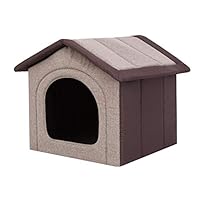 Hondenhuisje, hondenhok voor grote honden, kattenhuis, kattenmand, met uitneembaar dak, dierenhuis voor katten en honden, voor binnen/binnen, donkerbruin, 70 x 60 x 63 cm, R5 / XXL Hondenhuisje, hondenhok voor grote honden, kattenhuis, kattenmand, met uitneembaar dak, dierenhuis voor katten en honden, voor binnen/binnen, donkerbruin, 70 x 60 x 63 cm, R5 / XXL