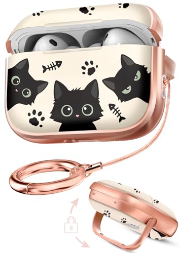 Joyleop AirPods Pro 3�p�P�[�X ���S���b�N�t�� - ���킢���K�[���[���I�f�U�C�� �����p �O�����n�[�h�ی�J�o�[ AirPod Pro 3rd�P�[�X �L�[�`�F�[��&�d�b�X�^���h�t�� 3�C�̔L