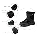 koppu Kids Snow Boots Winter Hook and Loop Waterproof Slip Resistant Fur Lined Insulated Mid Calf boys and girls Fashion Color Block shoes Toddler/Little Kid/Big Kid Little13 black