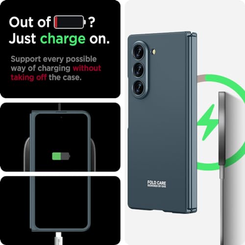Image of TechTrendz Ultra-Thin for Galaxy Z Fold 7 Case, Full Body Case with Built-in Screen Protector, Shockproof Hard PC Protective Slim Matte Cover for Samsung Galaxy Z Fold 7 Back Cover - Green