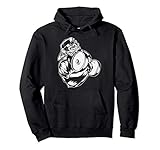 gorilla bicep curl weightlifting powerlifting fitness gym felpa con cappuccio