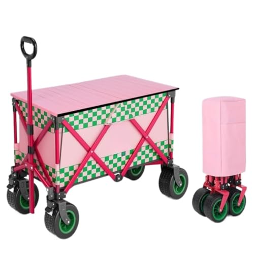 Carro Al Aire Libre Campervan De Reunión, Camión con Puesto En El Mercado Nocturno Al Aire Libre, Campervan De Moda, Carrito, Autocaravana, Herramienta Portátil Carro Utilitario(Pink,A)