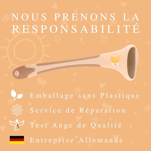 ActiveSol Lunettes de Soleil Bébé Safari, 0 – 24 Mois, protection UV 100%, polarisées, bandeau – vue 6