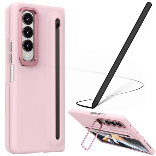 Protection Samsung Z Fold 4 rose étui antichoc stylet S Pen intégré
