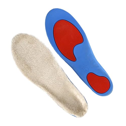 FRCOLOR 1 Pair Thickened Insoles -Absorbing Insoles Shoe Inserts Soft Fleece Insoles Warm Fluffy Insoles Shoe Insole Arch Supports Orthotics Insoles Fur White Massage Slippers