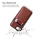 KIHUWEY for iPhone SE iPhone 7/8 Case Wallet with Credit Card Holder, Premium Leather Magnetic Clasp Kickstand Heavy Duty Protective Cover for iPhone 7/8/SE 4.7 Inch(Brown)
