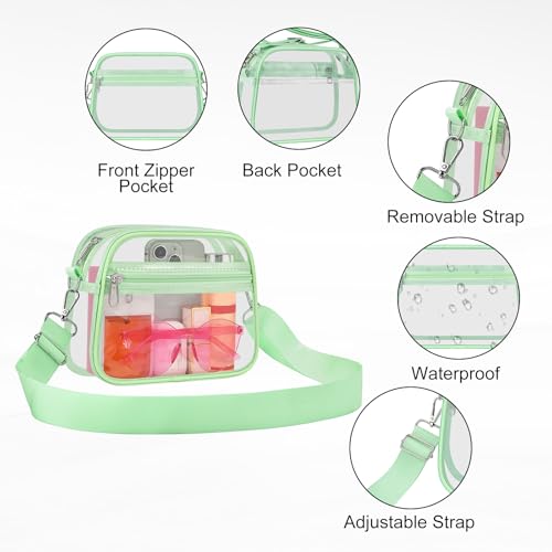 Image of USPECLARE Clear Bag for Stadium Events Clear Sports Fan Handbags Purses