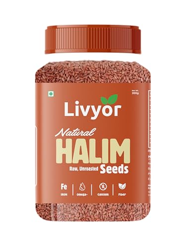 Livyor Premium Halim Seeds for eating - 200g | Aliv seeds | Garden Cress Seeds | High in Fibre | Helps in hair growth | Rich in Omega 3 | Raw and Natural | Immunity Booster Super food