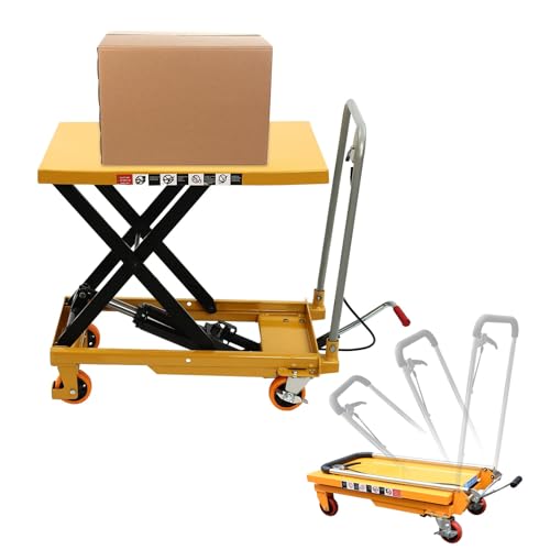 Carrello elevatore idraulico da 200 kg, pompa a pedale ideale per magazzini, movimentazione di materiali di carico e soluzioni di assemblaggio industriale, carrello elevatore resistente
