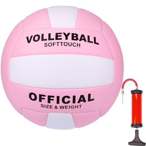 NiuXTool Size 5 Volleyball with Air Pump PVC Indoor Outdoor Training Ball