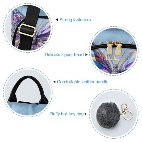 Mochila para mujer casual ligera con diseño de lavanda floral 6