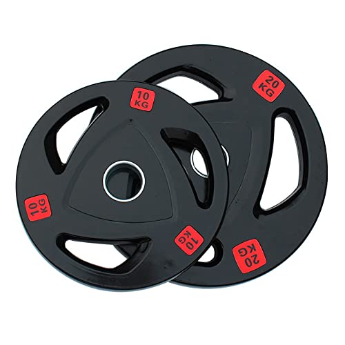 2 "Placas de peso olímpico, 3 orificios de 3 orificios de 50 mm Diámetro de la mano Placas de barra de goma, placas de hierro fundido Inicio Equipo de gimnasio, for levantamiento de pesas