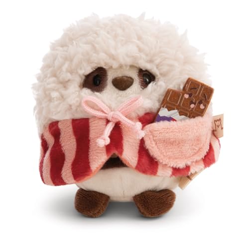 NICI doudou Panda Kono 8 cm avec chocolat & costume pop-corn en boîte cadeau - blanc - Peluche douce, adorable pour câliner et jouer, pour enfants et adultes - 61654