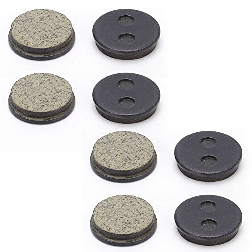 4 Pares de Pastillas de Freno de Disco de Bicicleta, semimetálicas, Redondas de montaña, para Bicicleta eléctrica, Aceite de Resina cetona, Kit de Repuesto para Pastillas de Freno de Disco