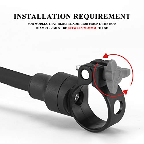 Rockbros Bike Mirror Handlebar Mount Safe Rear View Mirror Adjustable 360°Rotatable Hd Wide Angle Cycling Biking Clear Acrylic Convex Mirror Bike Bicycle Accessories For Men Women #TOP5